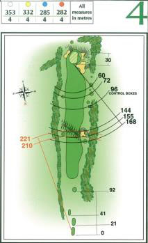 Map of Hole 4 on the Championship Course at Penina Golf Resort