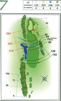 Map of Hole 7 on the Championship Course at Penina Golf Resort