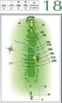 Map of Hole 18 on the Championship Course at Penina Golf Resort