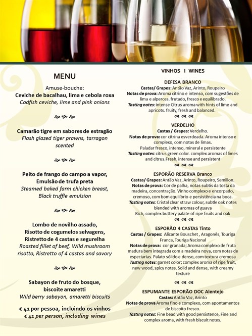 2015_Wine pairing_HERDADE DO ESPORÃO_Menu_Vinhos