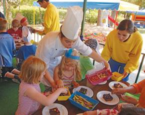 Cake Toppings at the Kangaroo Kids Club at Penina Hotel and Golf Resort