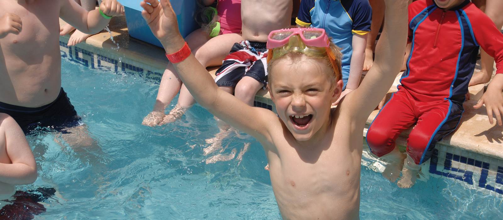 Child in Swimming Pool at the Kangaroo Kids Club at Penina Hotel and Golf Resort